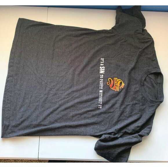 Sinfire Cinnamon Whiskey Graphic T-Shirt Gray Size Large Fun 7 Evil Party Sins - Picture 6 of 9